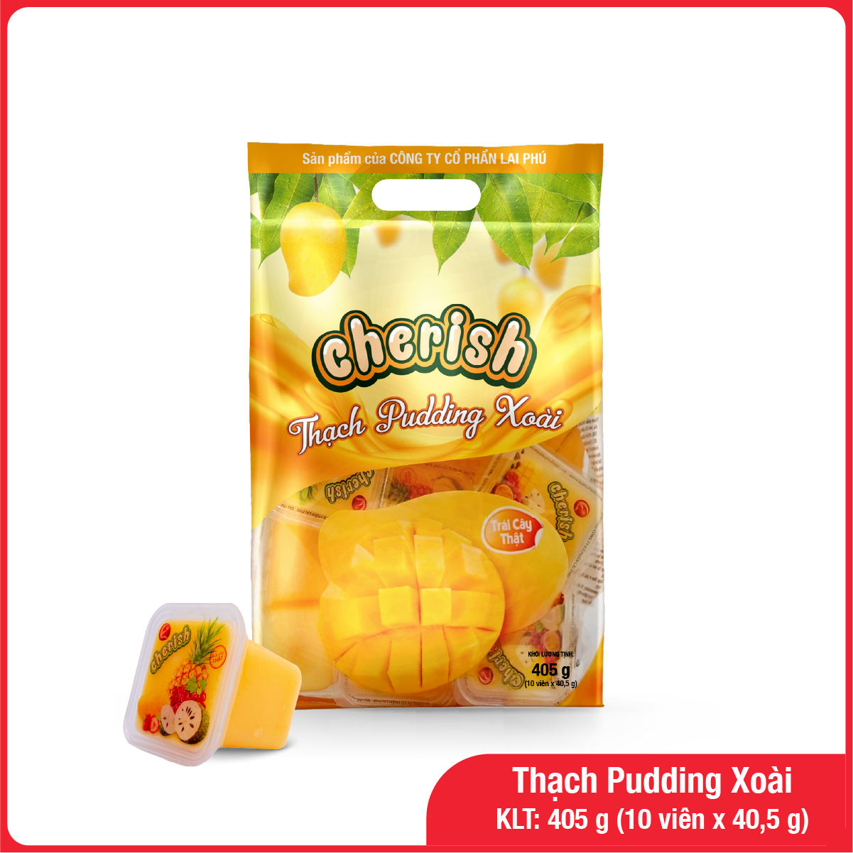 Thạch Pudding Cherish Vị Xoài 405G