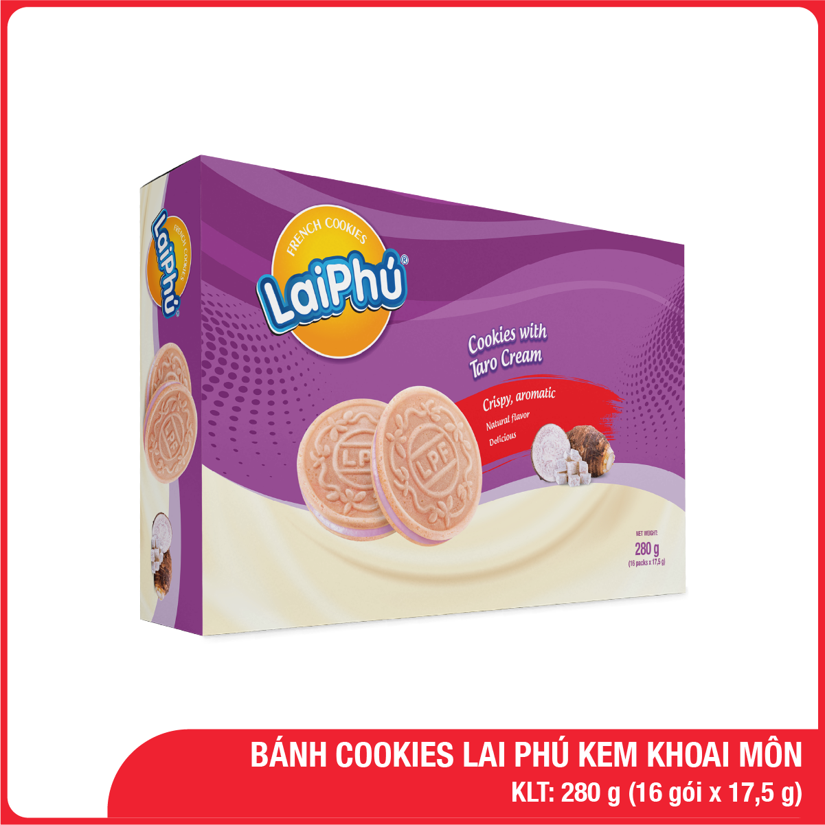 Bánh Cookies Lai Phú Kem Khoai Môn 280G