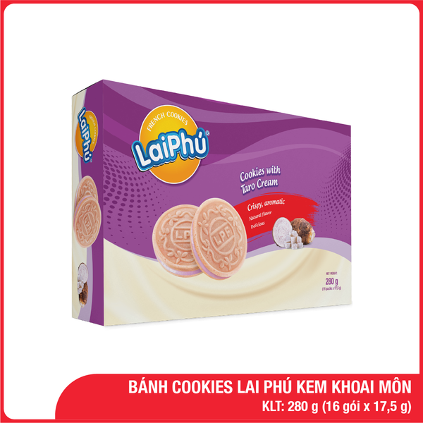 Bánh Cookies Lai Phú Kem Khoai Môn 280G