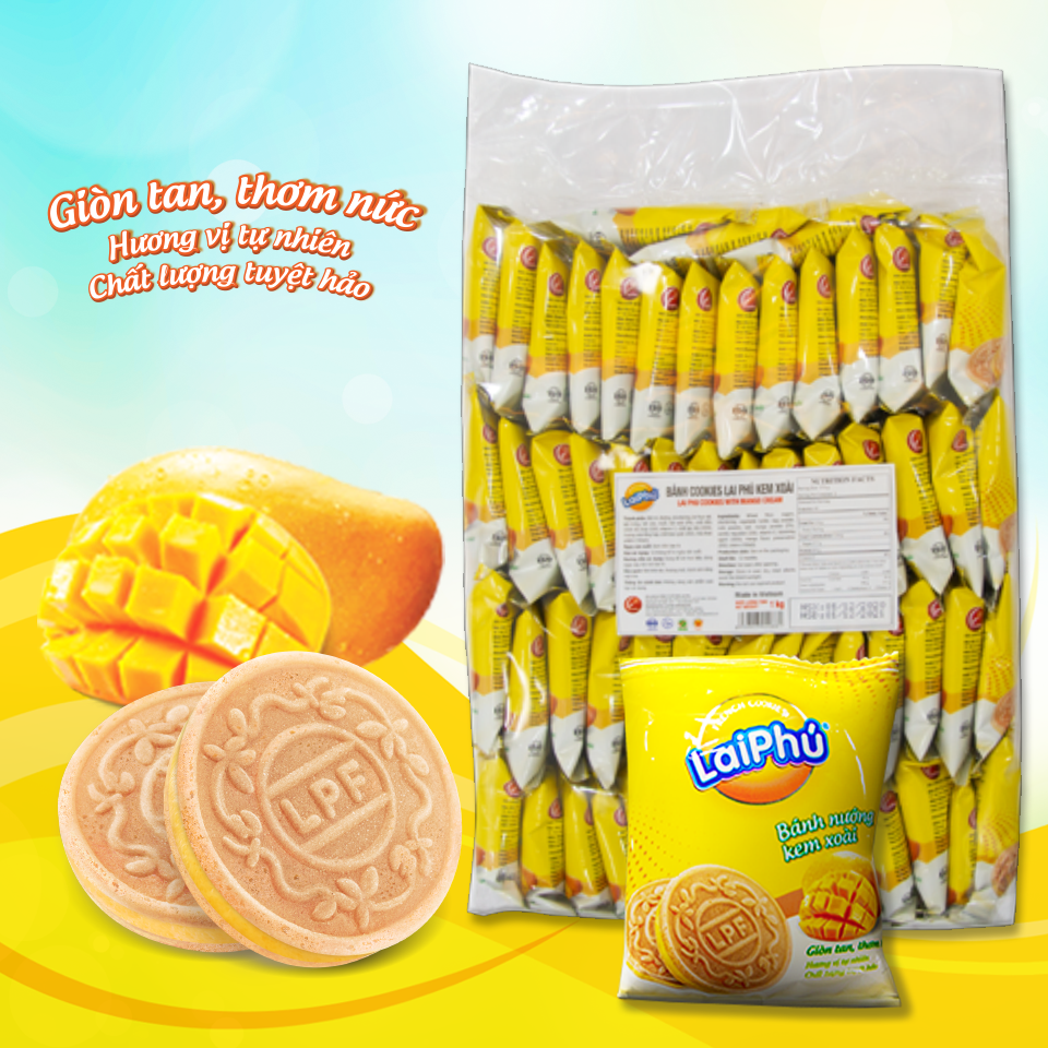 Bánh Cookies Lai Phú Kem Xoài 1Kg