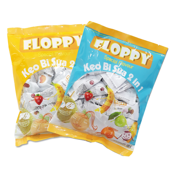 105G Floppy 2 In 1 Milk Ball Candy