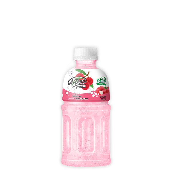 320ml A-Dew Double Lychee Juice Drink With Nata De Coco