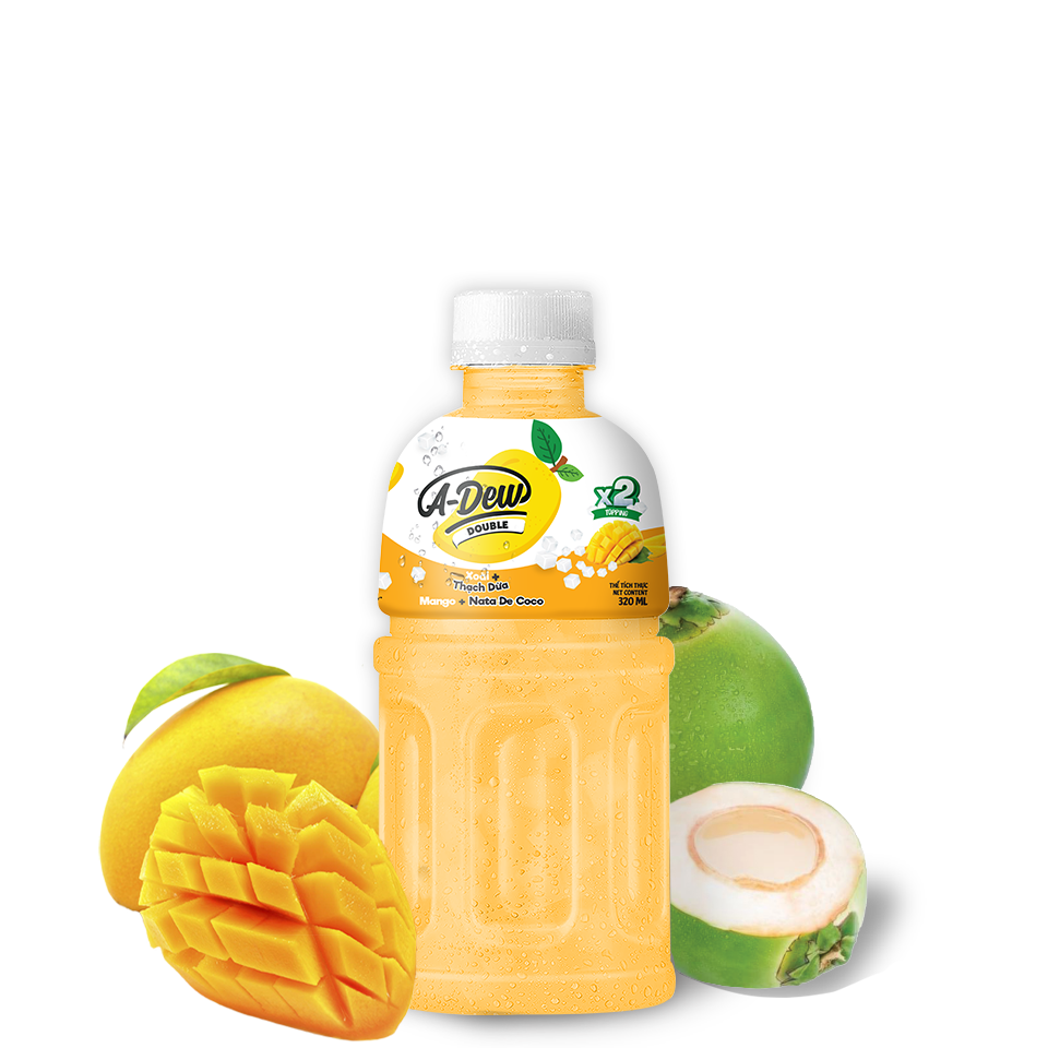 Nước Xoài Thạch Dừa A-Dew Double Chai 320ml