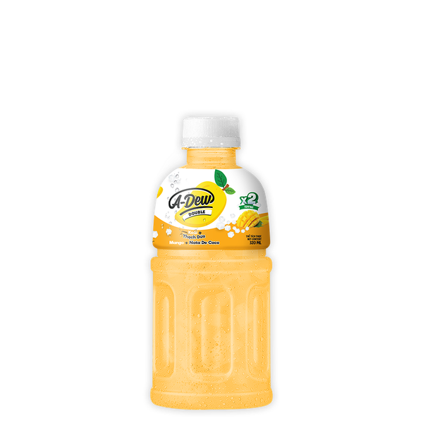 320ml A-Dew Double Mango Juice Drink With Nata De Coco