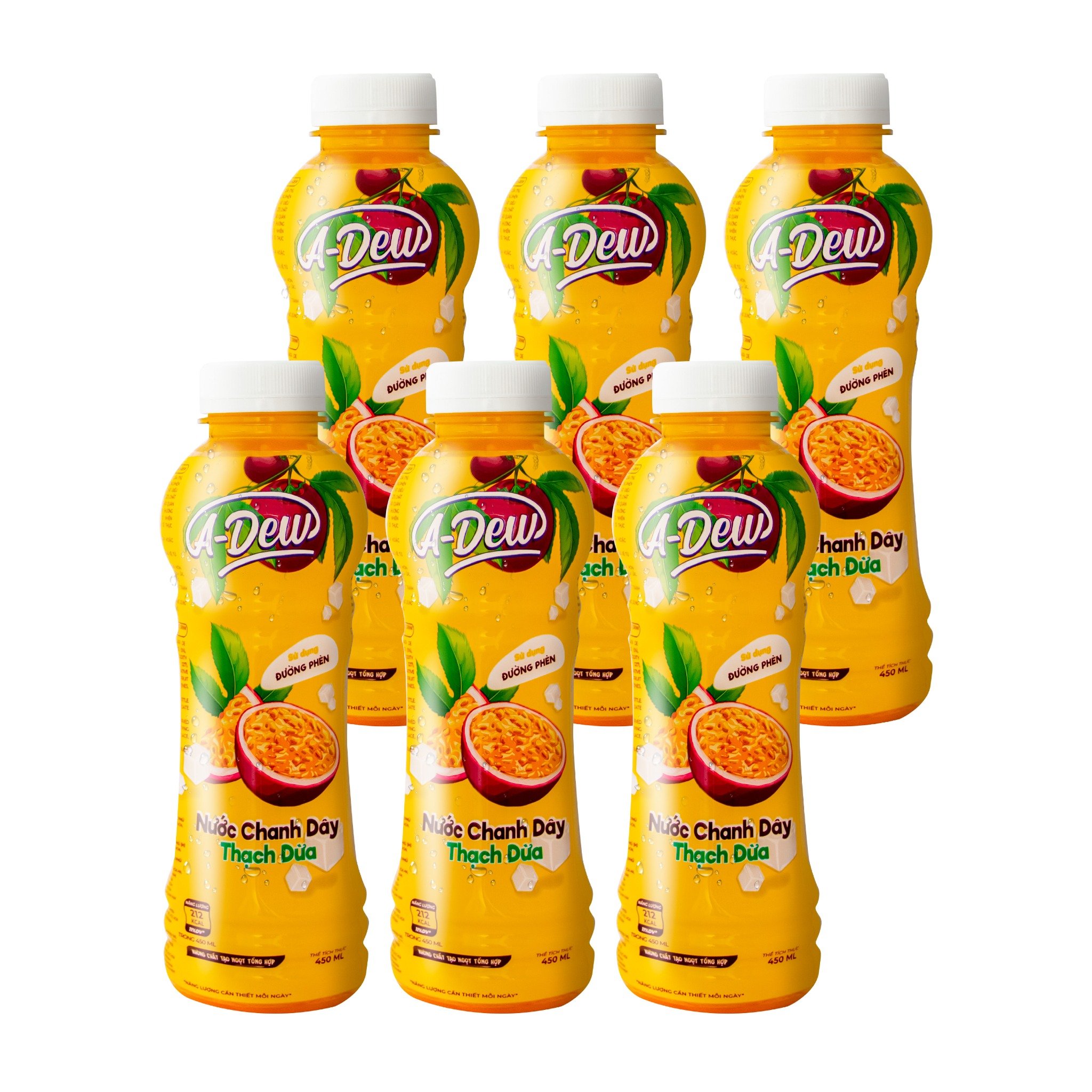 Nước Chanh Dây Thạch Dừa A-dew 450ml