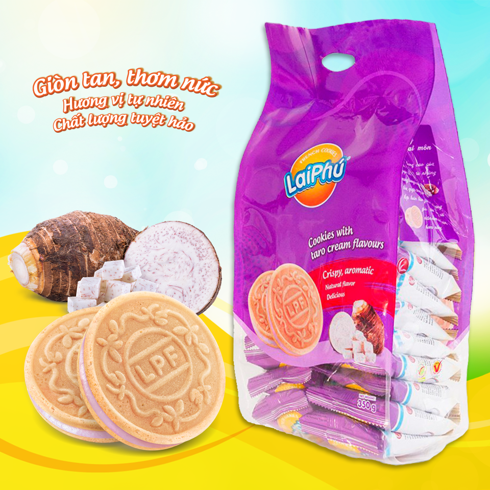 Bánh Cookies Lai Phú Kem Khoai Môn 350G