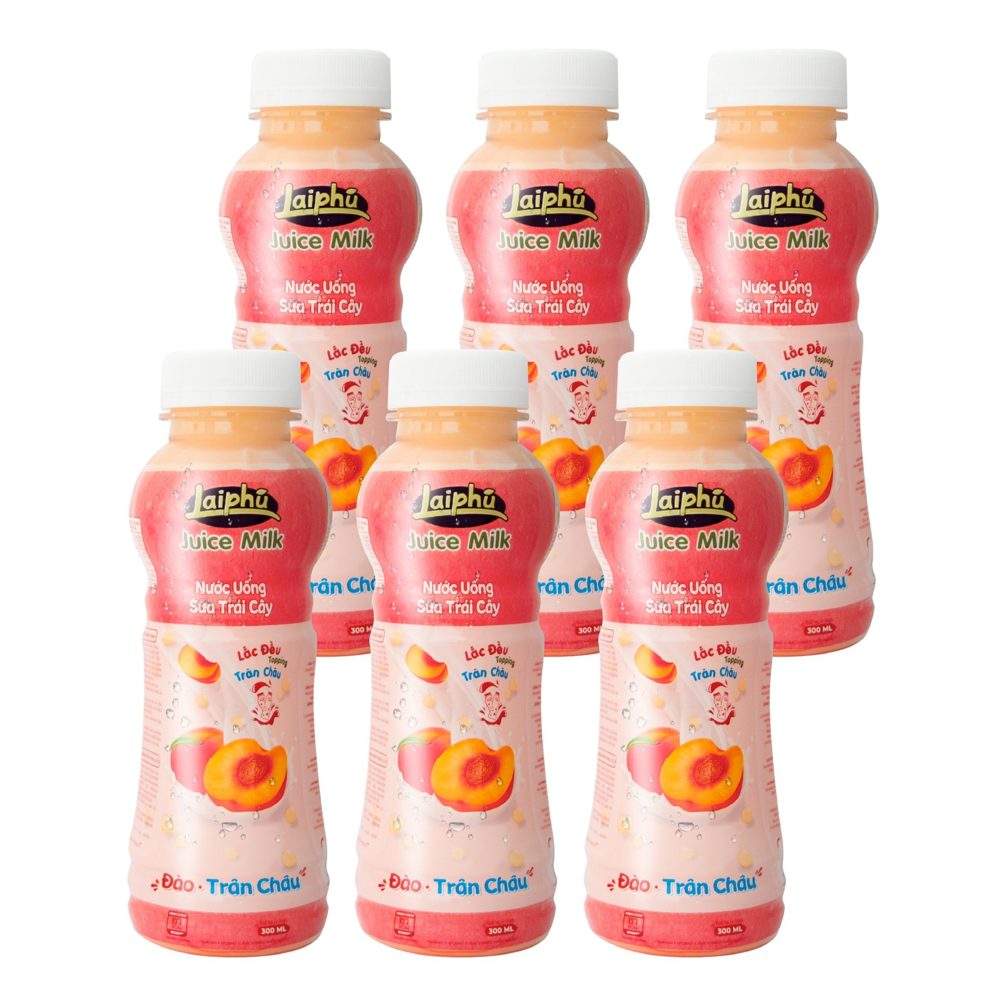 Nước Uống Sữa Trái Cây Đào Trân Châu Lai Phú 300ml