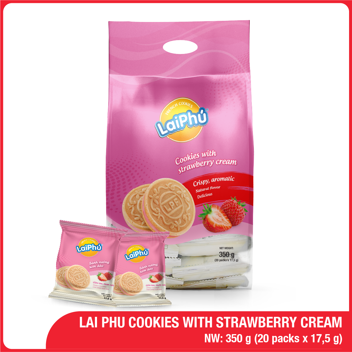 350G Lai Phu Strawberry Cookies