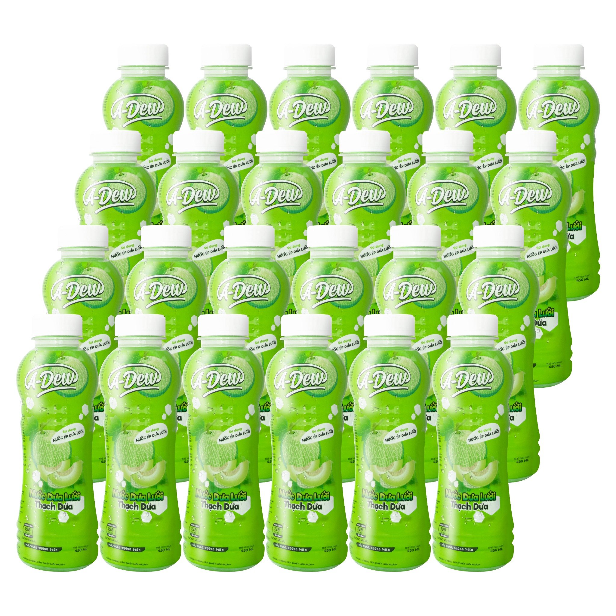 Nước Dưa Lưới Thạch Dừa A-Dew Chai 450ml