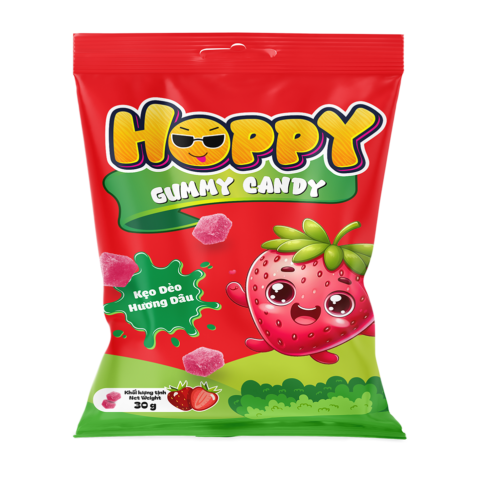 30G Hoppy Gummy Candy With Strawberry Flavor