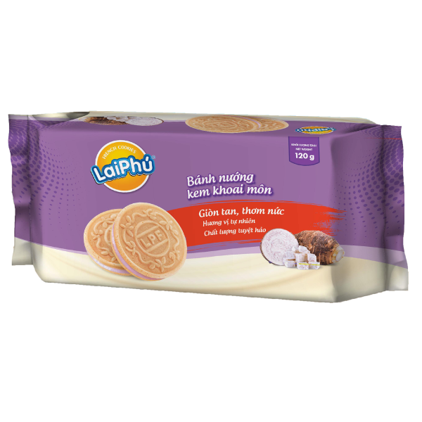 Bánh Cookies Lai Phú Kem Khoai Môn 120G