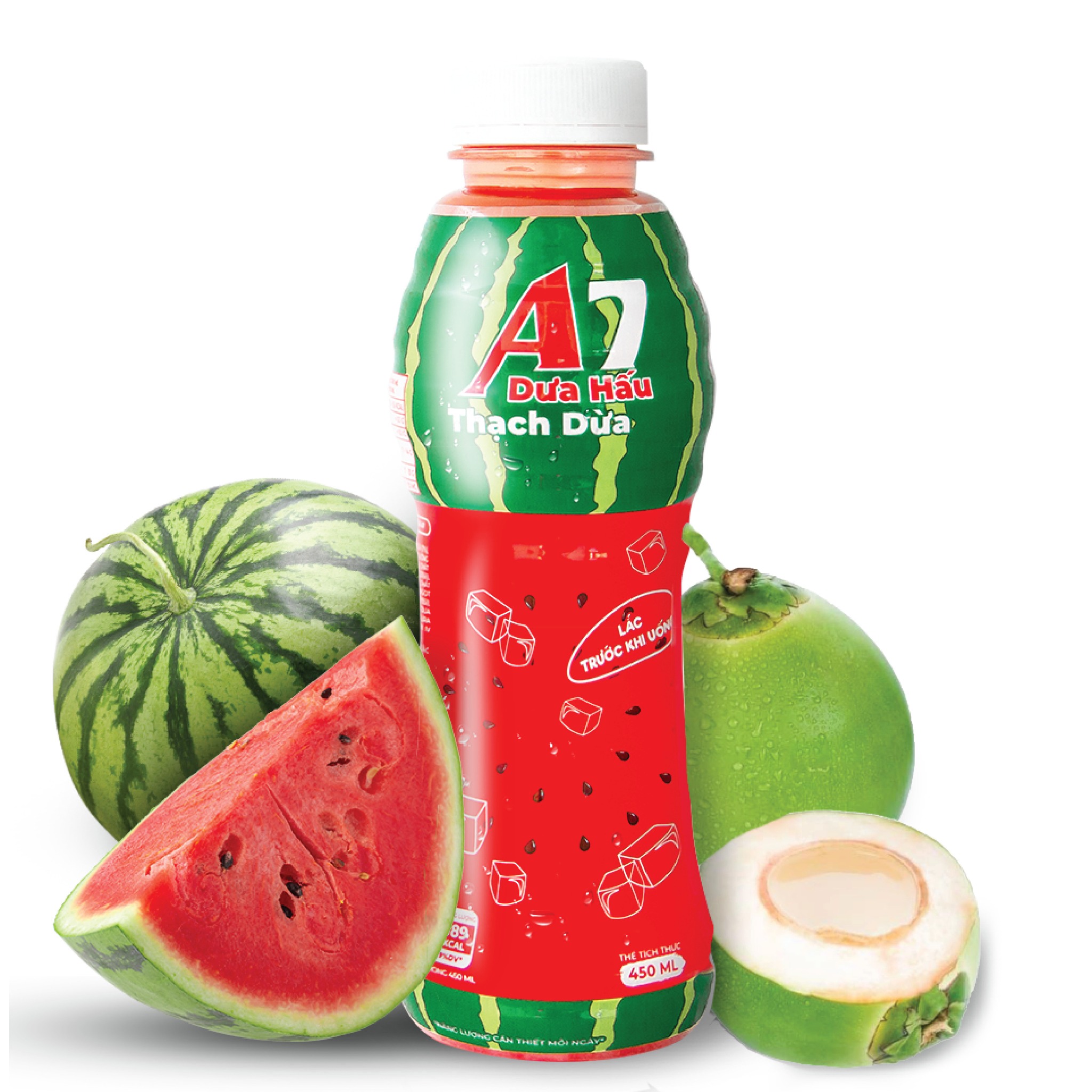 450ml A7 Watermelon Juice Drink With Nata De Coco