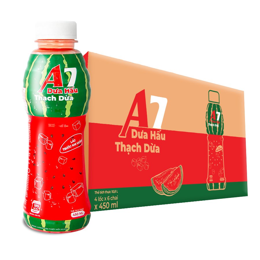 Nước Dưa Hấu Thạch Dừa A7 450ml