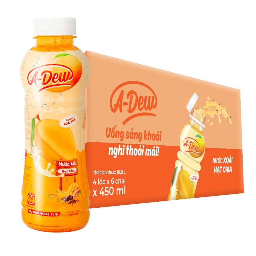 450ml A-Dew Mango Juice Drink With Chia Seeds