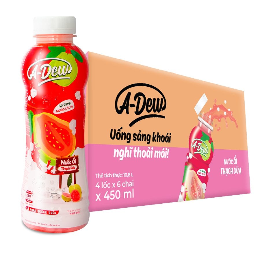 Nước Ổi Thạch Dừa A-Dew 450ml