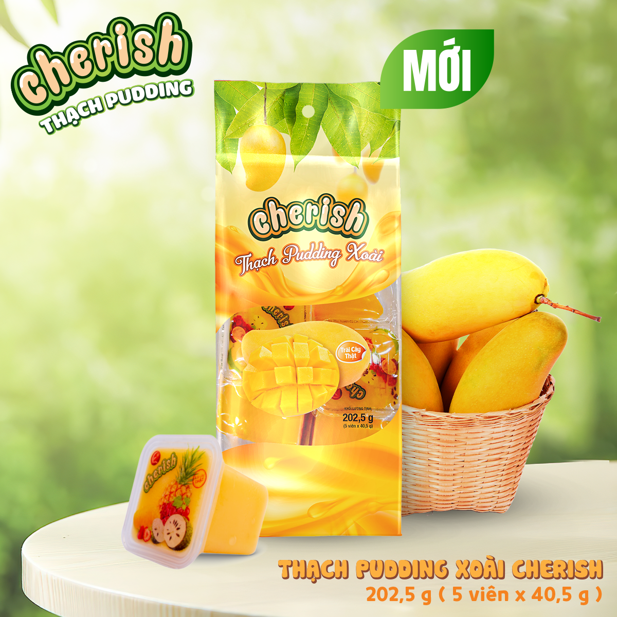 Thạch Pudding Cherish Vị Xoài 202,5G