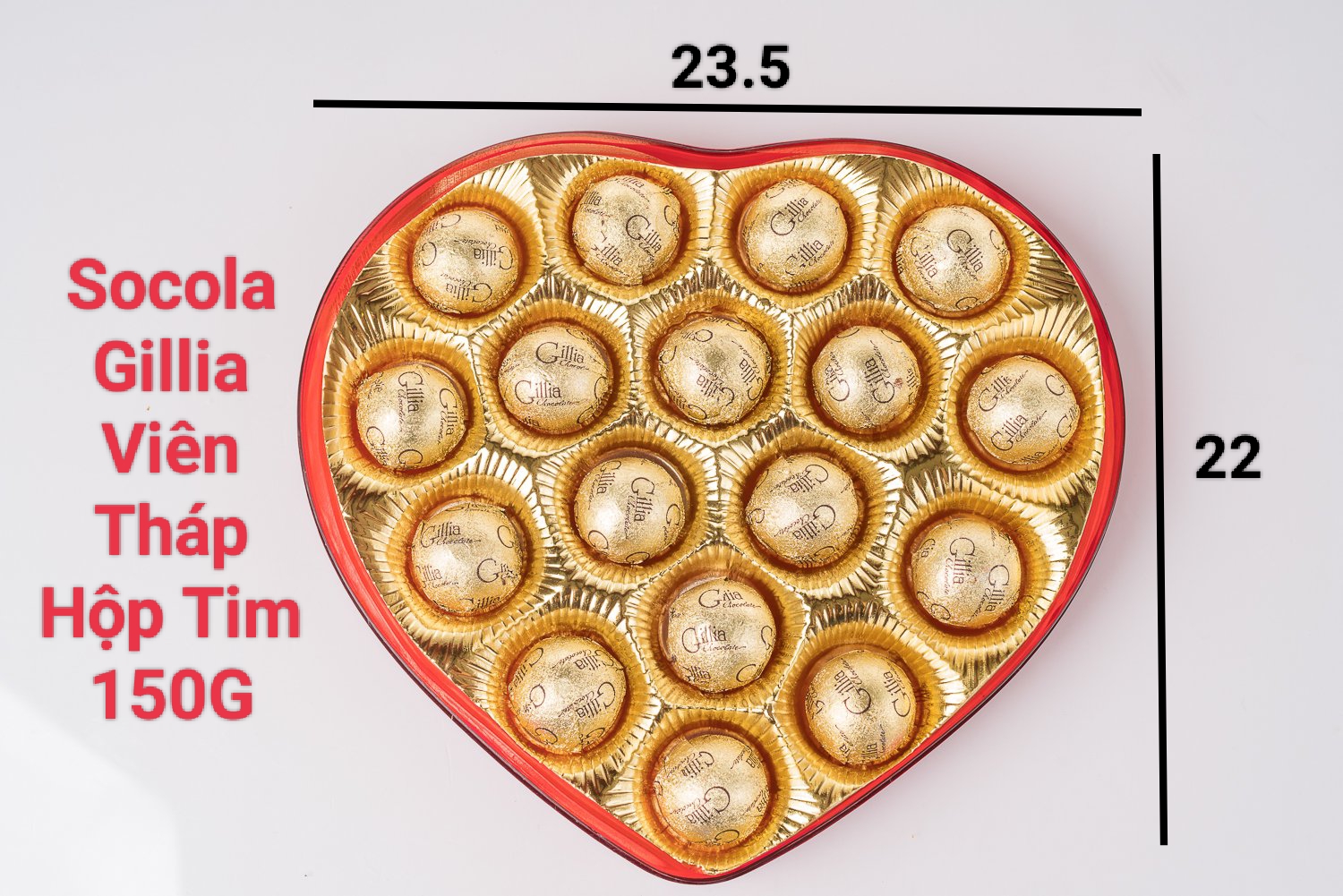 Socola Gillia Tháp Hộp Tim 150G