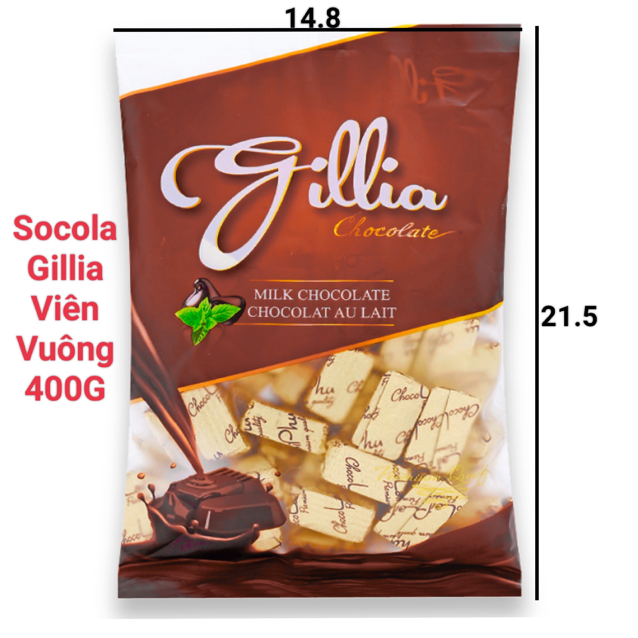 Socola Gillia Viên Vuông 400G