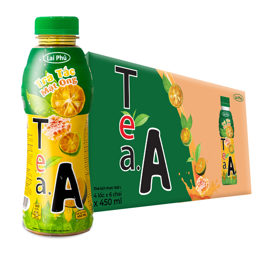 Trà Tắc Mật Ong Tea.A chai 450ml