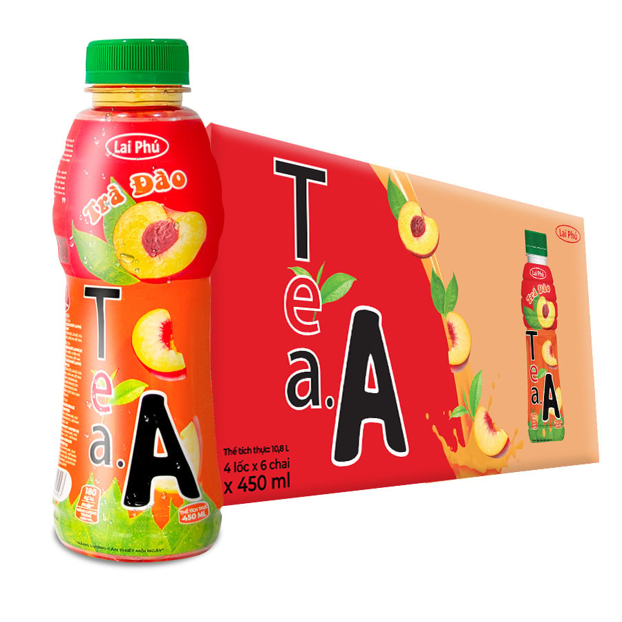 Trà Đào Tea.A chai 450ml