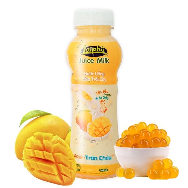 300ml Lai Phu Mango Juice Milk Drink With Pearl Jelly