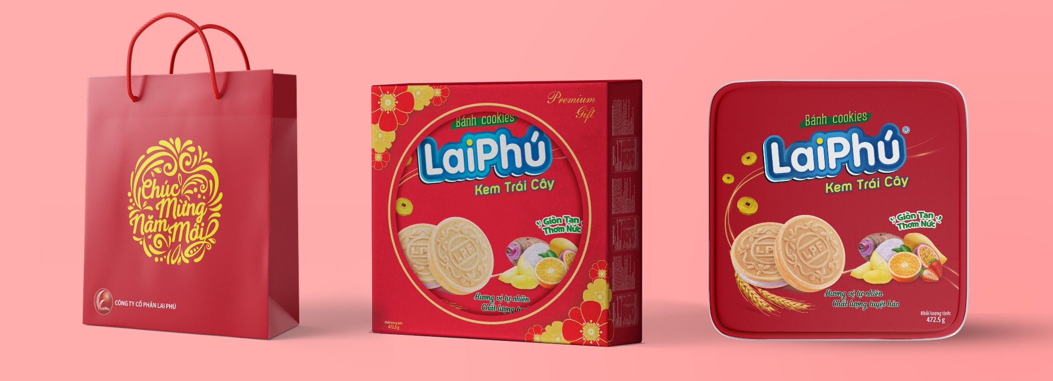 Bánh Cookies Lai Phú Vị Tổng Hợp (Hộp Thiếc) 472G