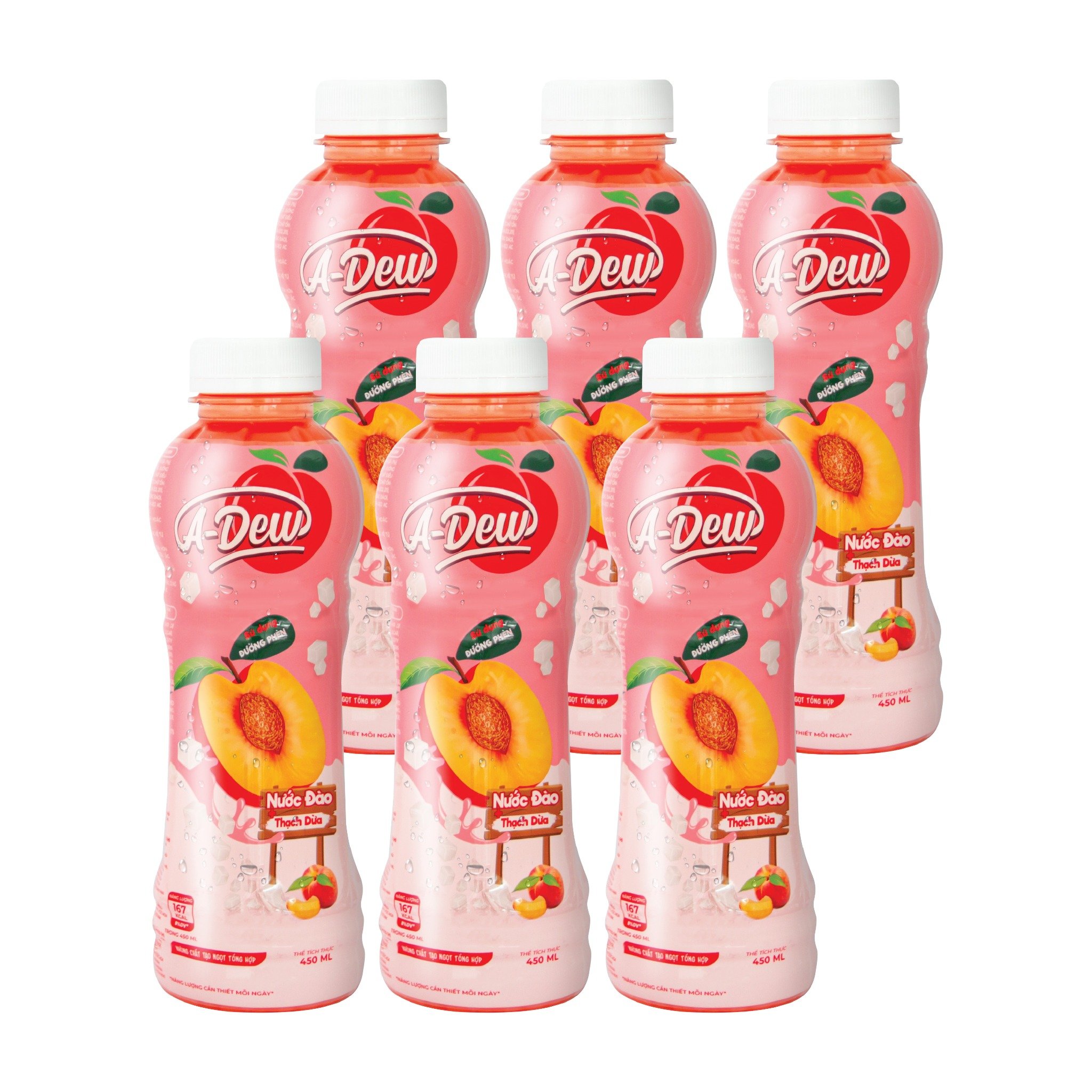 Nước Đào Thạch Dừa A-Dew 450ml