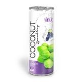  250ml VINUT Canned Premium Quality Coconut Sparkling Water with Grape juice 