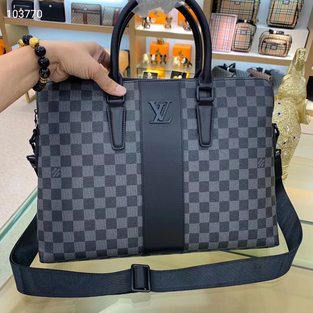 Louis Vuitton Laptop Bag  Black  Dojobazaar