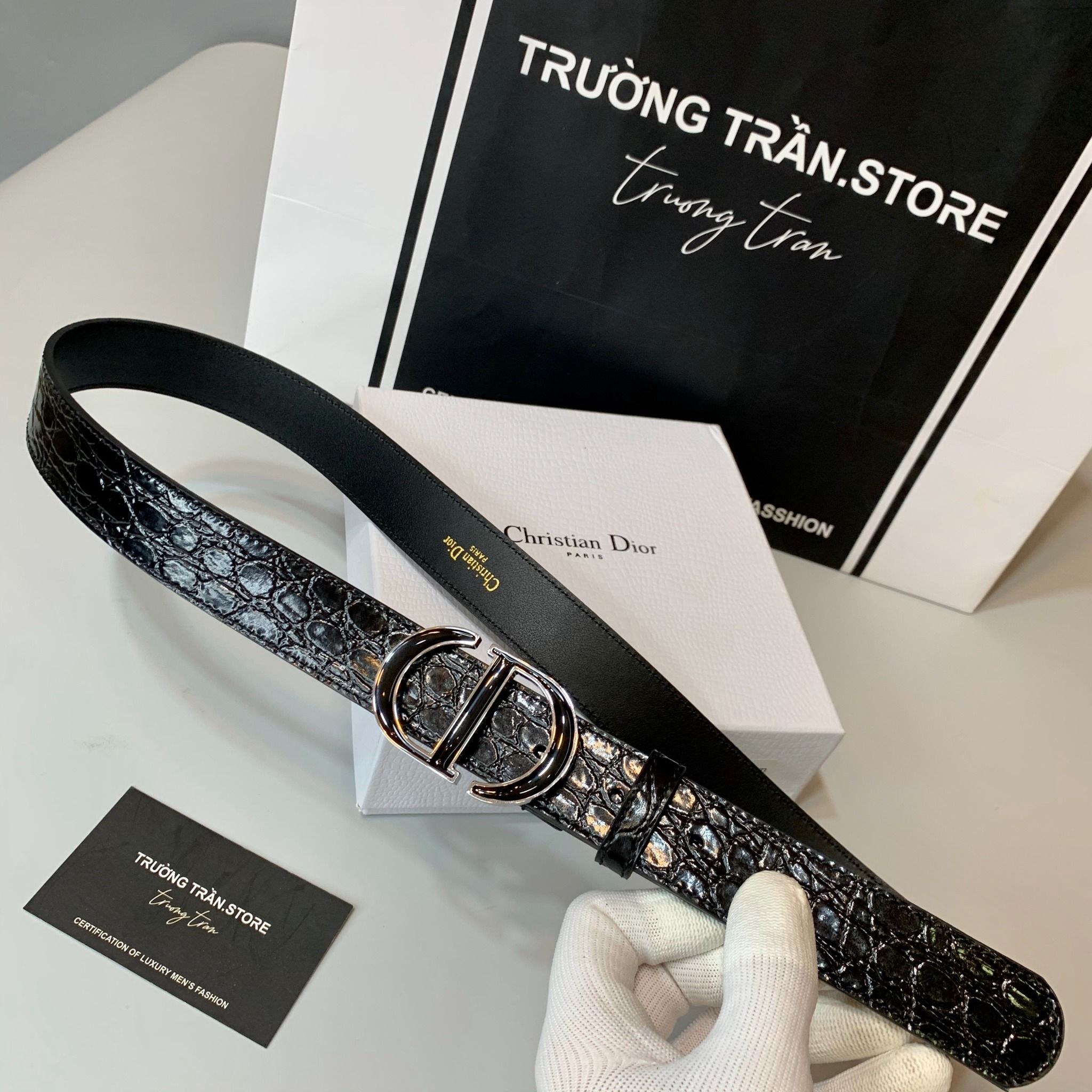 Cd Belt Buckle Reversible Belt Strap Day Lưng Dior Nam Dltt62 Trường Trần Store