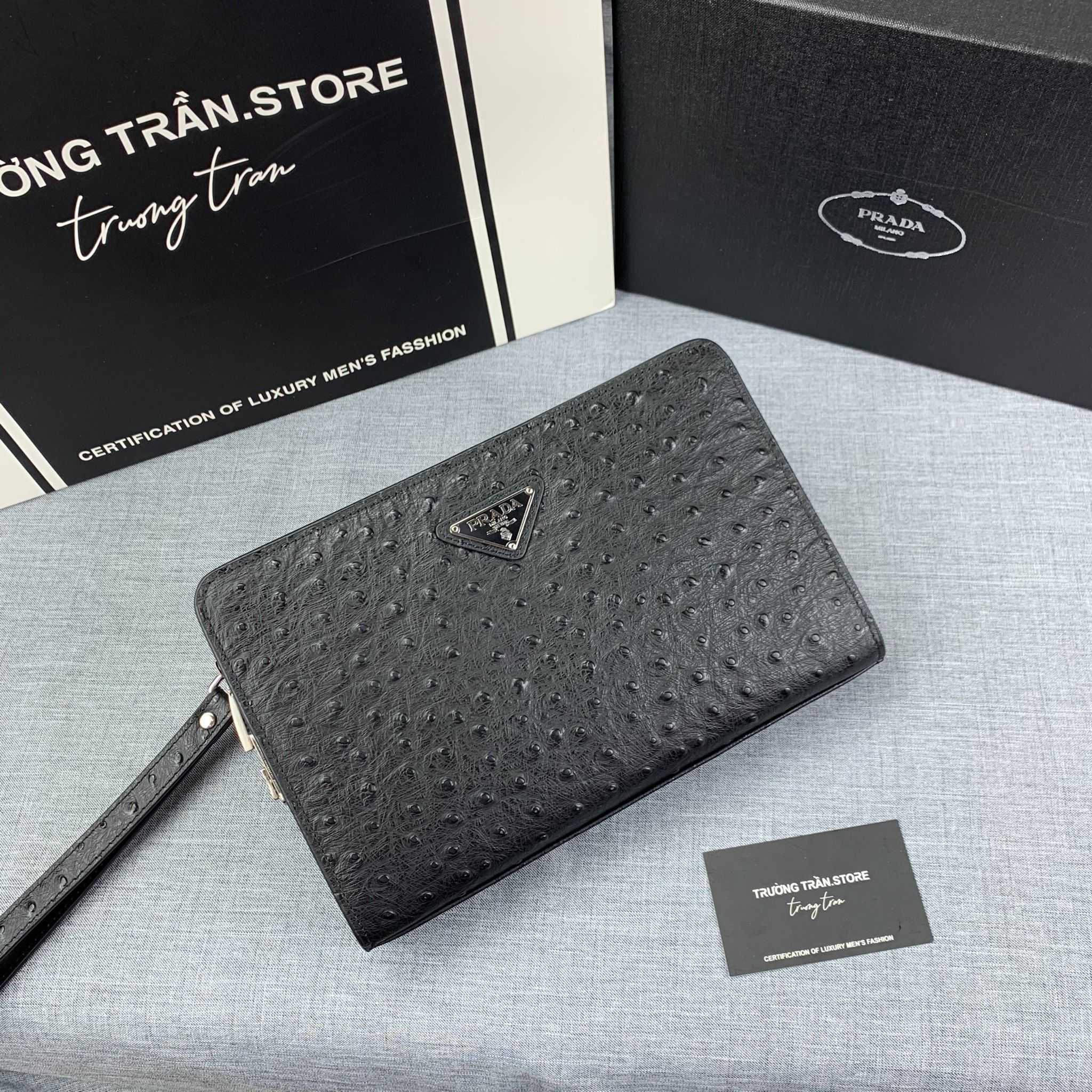 Clutch - Ví Khóa Số Prada - Nam - CLTT142