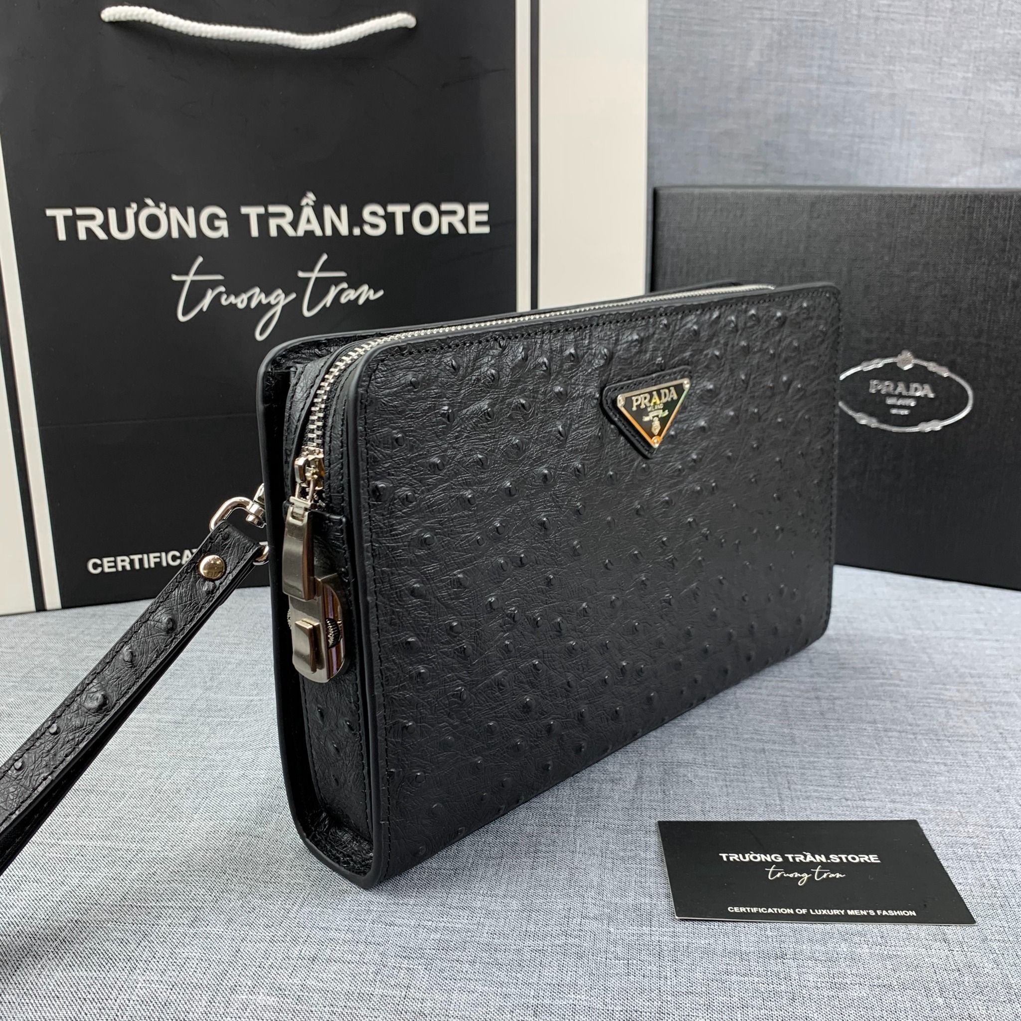 Clutch - Ví Khóa Số Prada - Nam - CLTT142