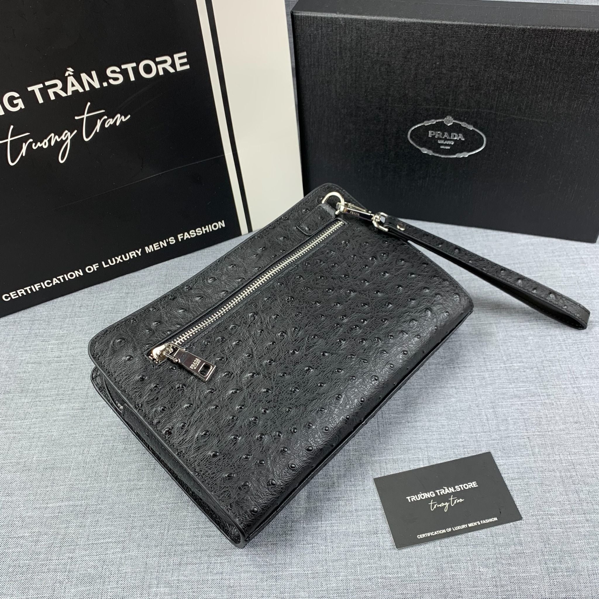 Clutch - Ví Khóa Số Prada - Nam - CLTT142