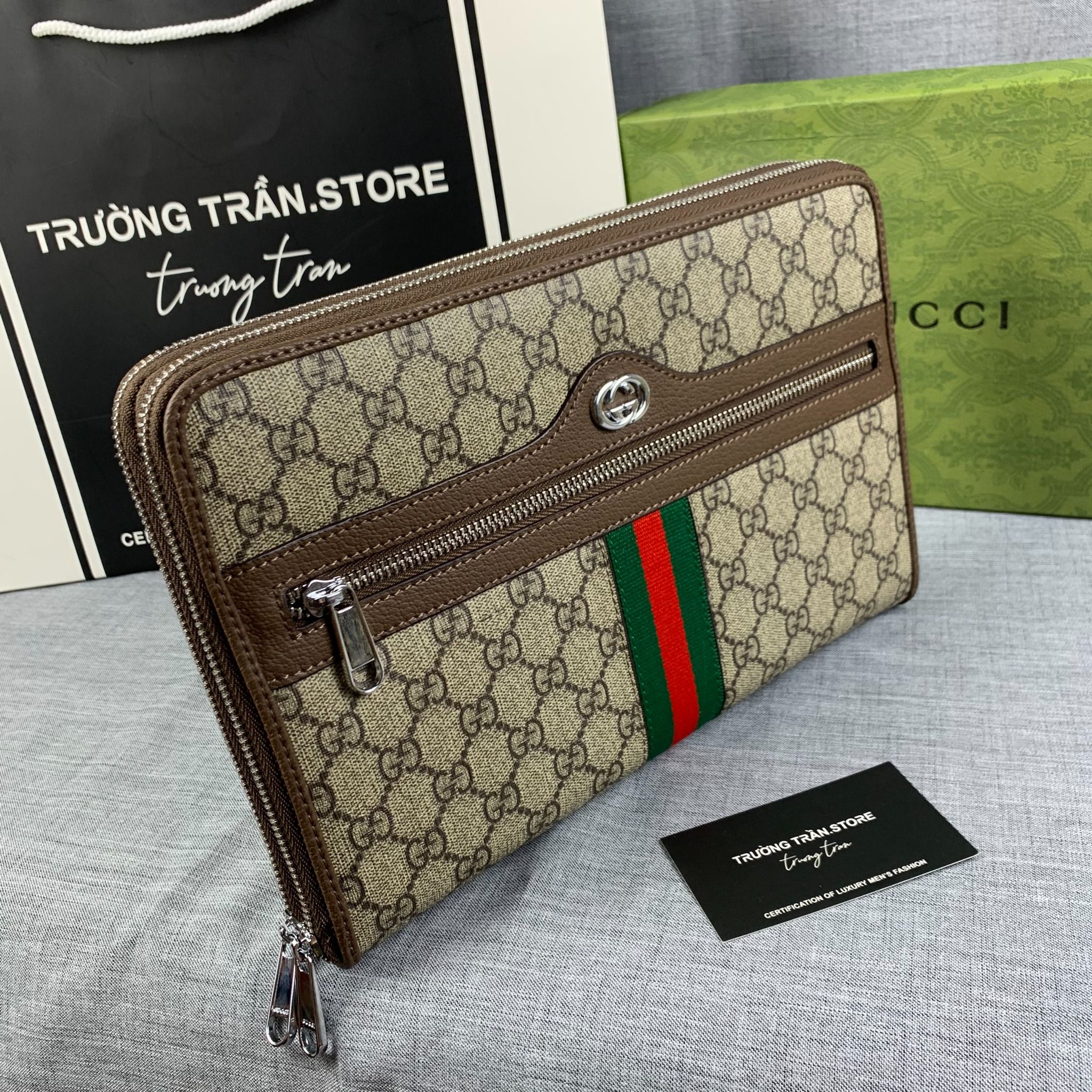 Clutch Ví Cầm Tay Gucci Nam CLTT139 Trường Trần. Store