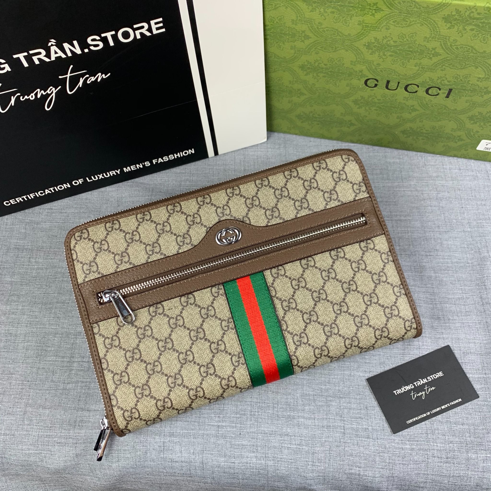 Clutch Ví Cầm Tay Gucci Nam CLTT139 Trường Trần. Store