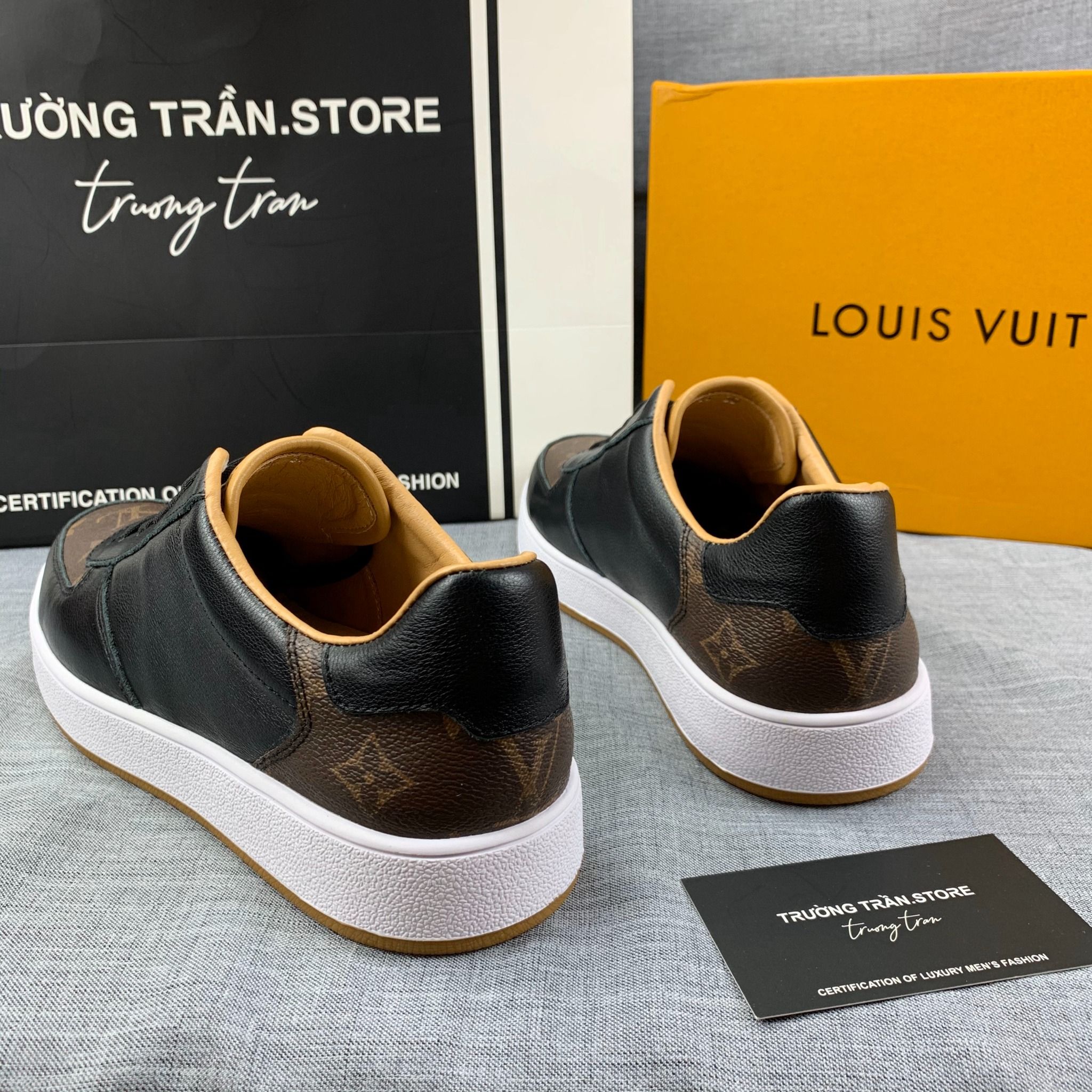 Trainer sneaker boot high leather high trainers Louis Vuitton Brown size 6  UK in Leather - 20830787