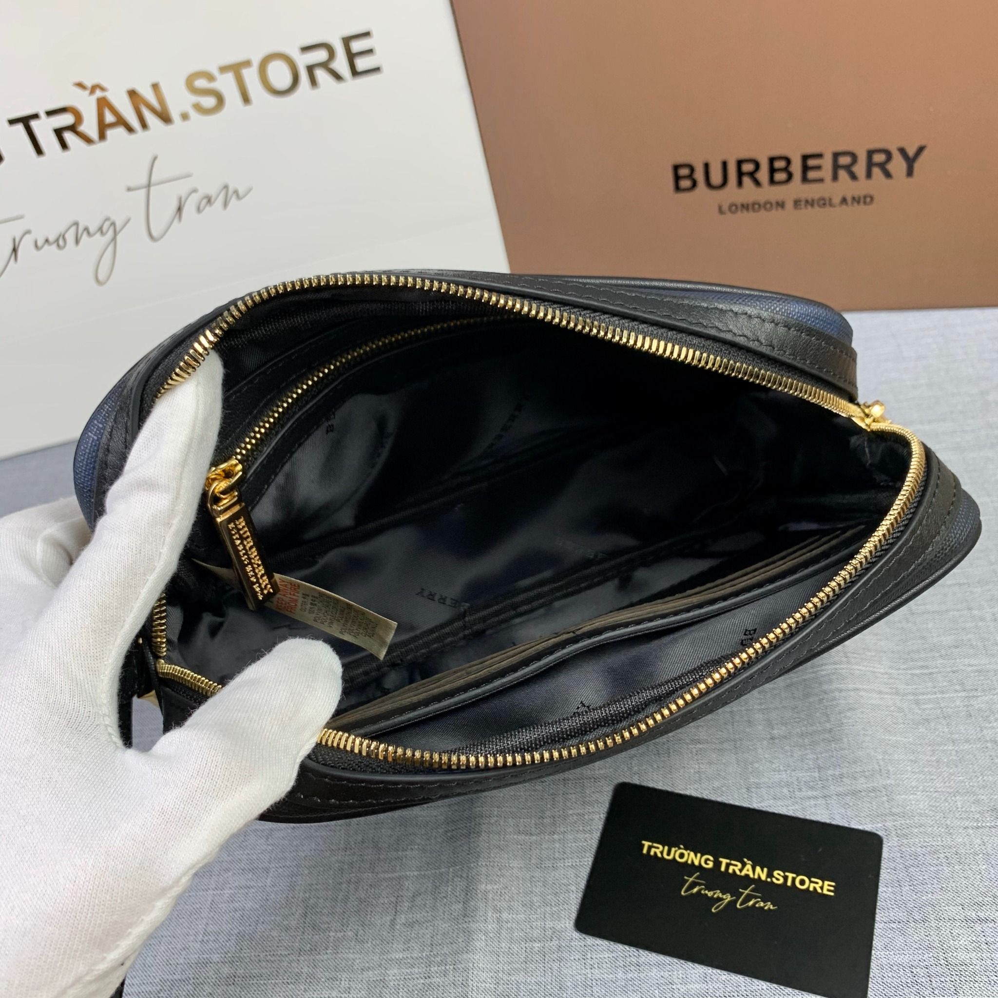 Clutch - Ví Khóa Số Burberry - Nam - CLTT227