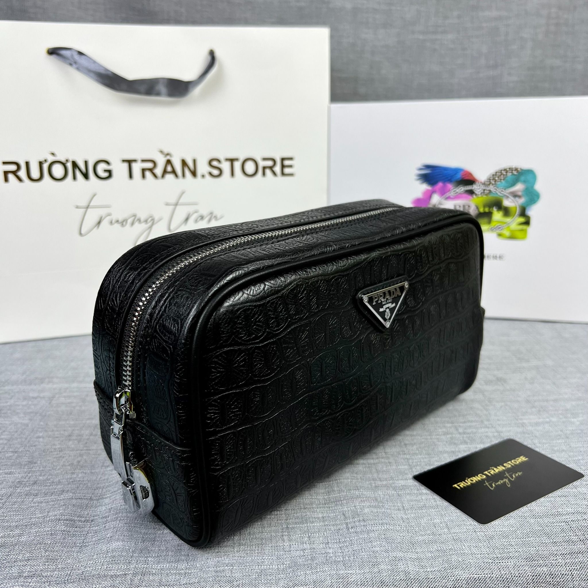 Clutch - Ví Khóa Số Prada - Nam - CLTT235