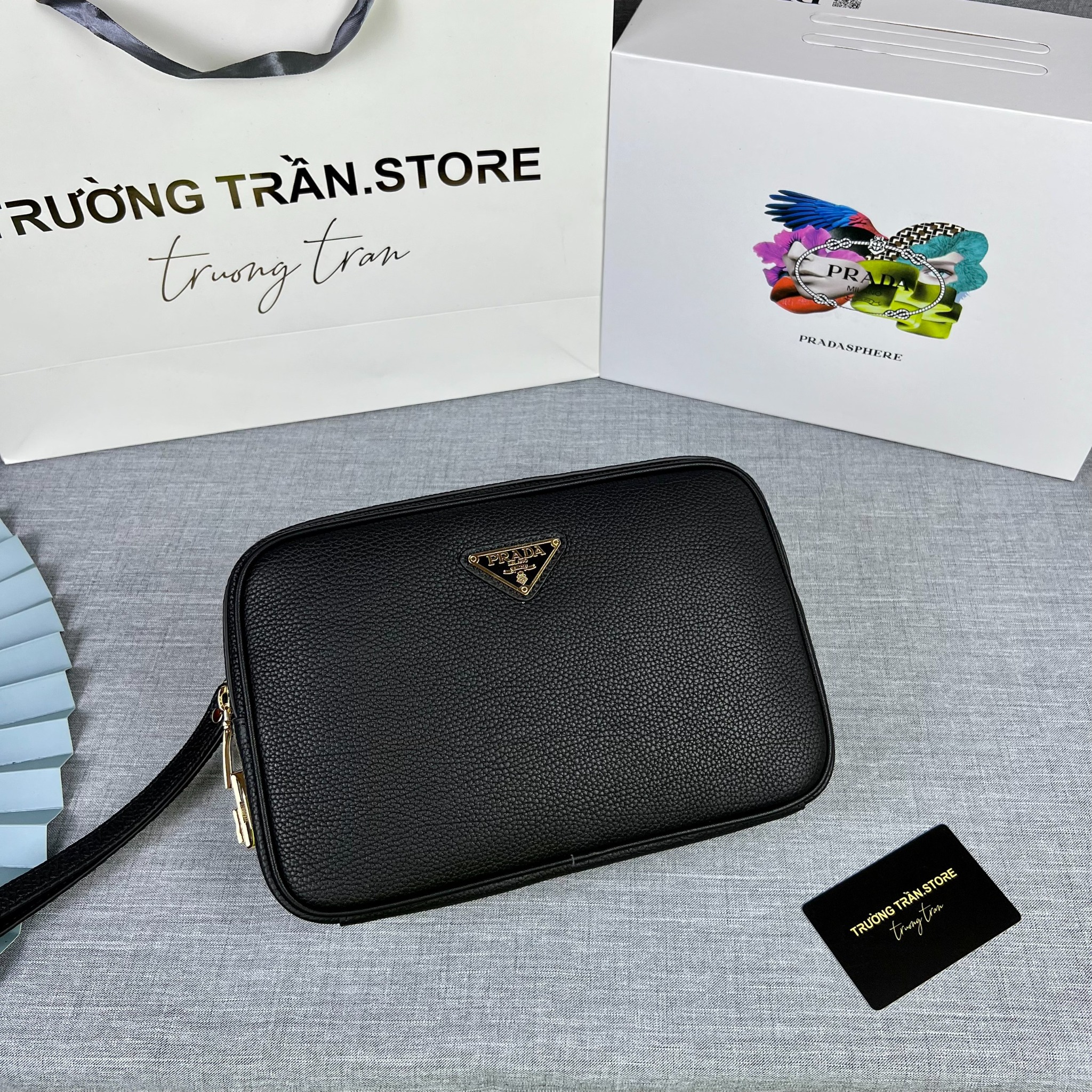 Clutch - Ví Khóa Số Prada - Nam - CLTT236