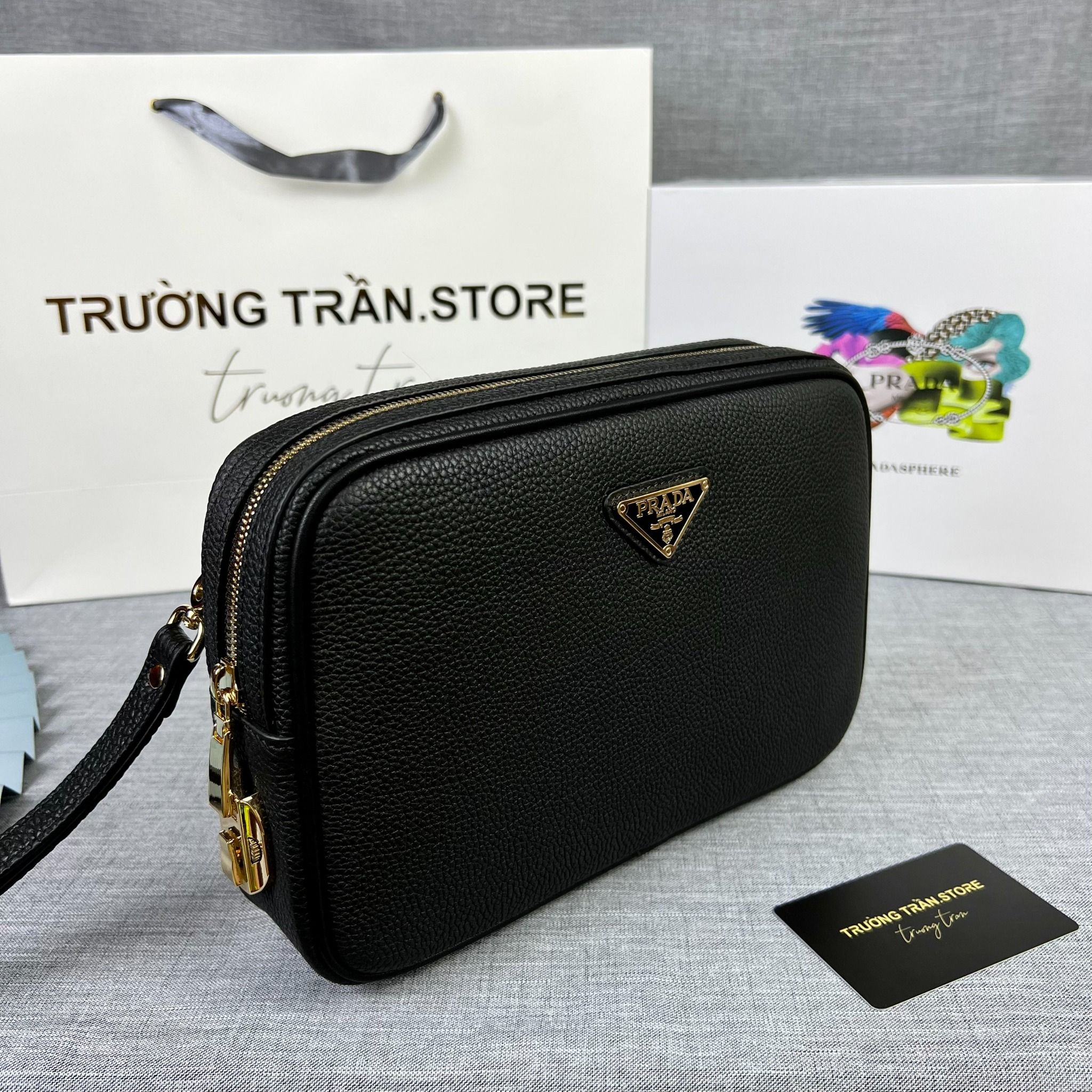 Clutch - Ví Khóa Số Prada - Nam - CLTT236