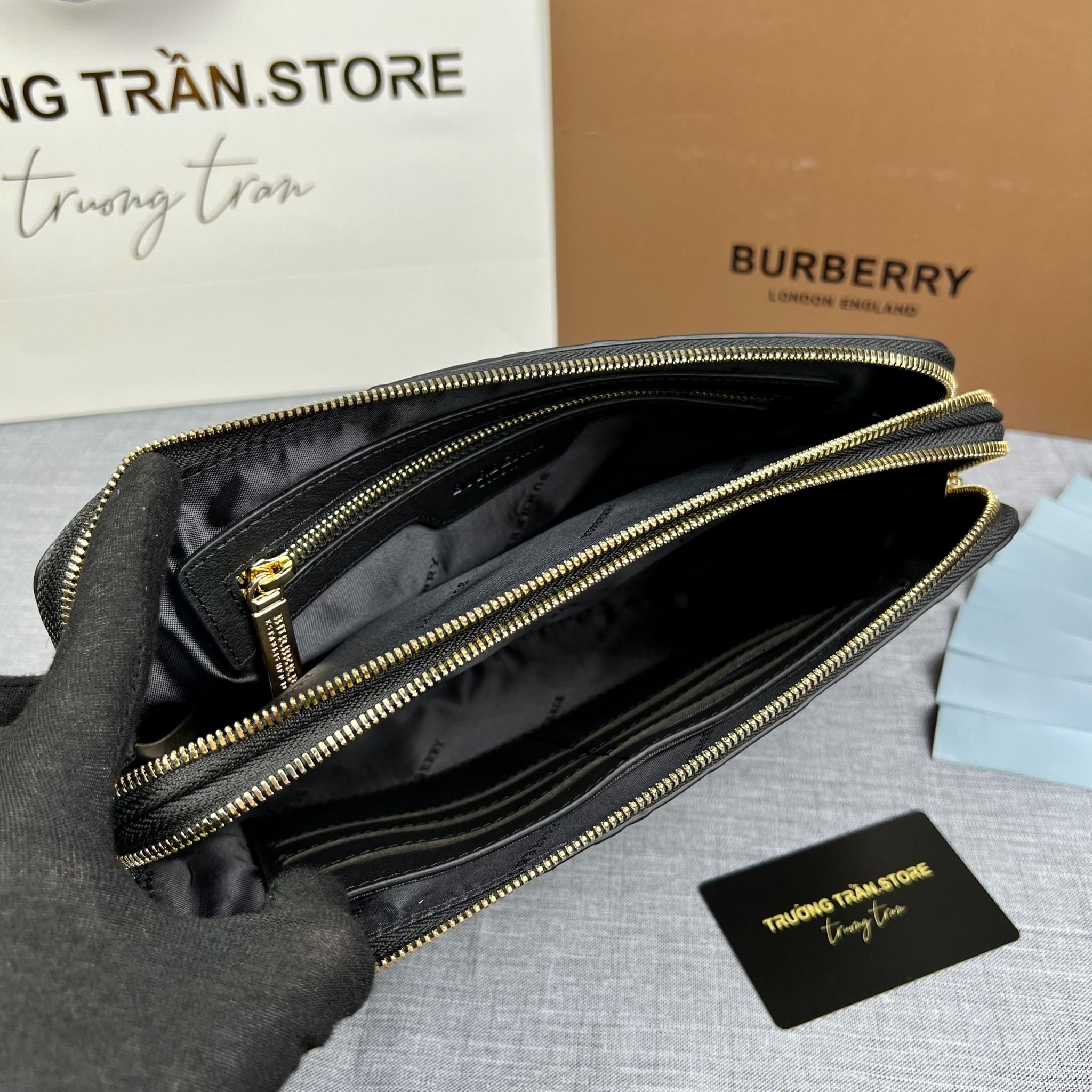 Clutch - Ví Khóa Số Burberry - Nam - CLTT259