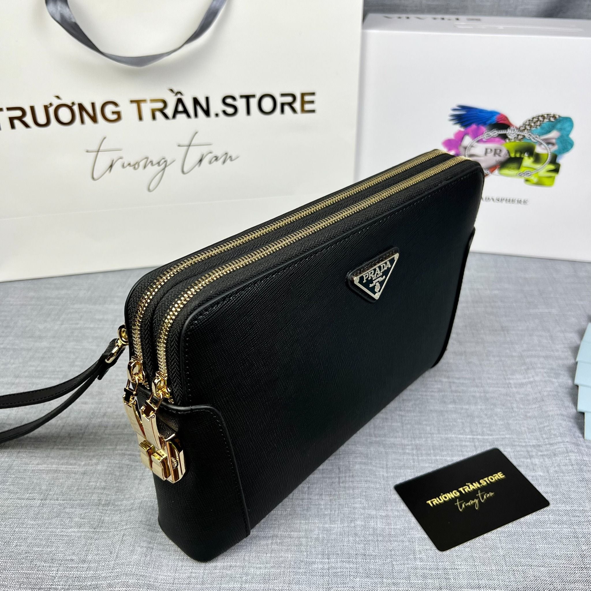 Clutch - Ví Khóa Số Prada - Nam - CLTT263
