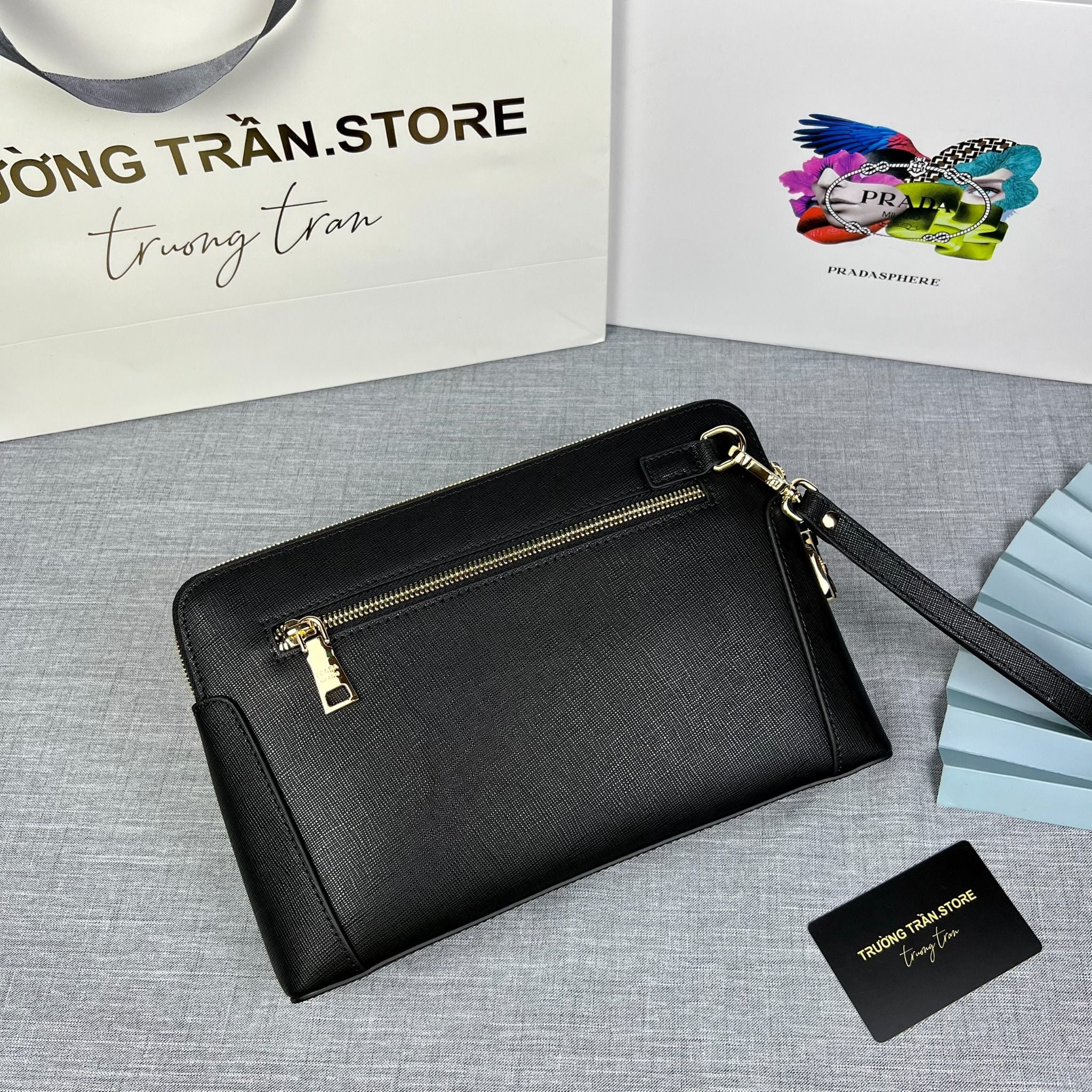 Clutch - Ví Khóa Số Prada - Nam - CLTT263