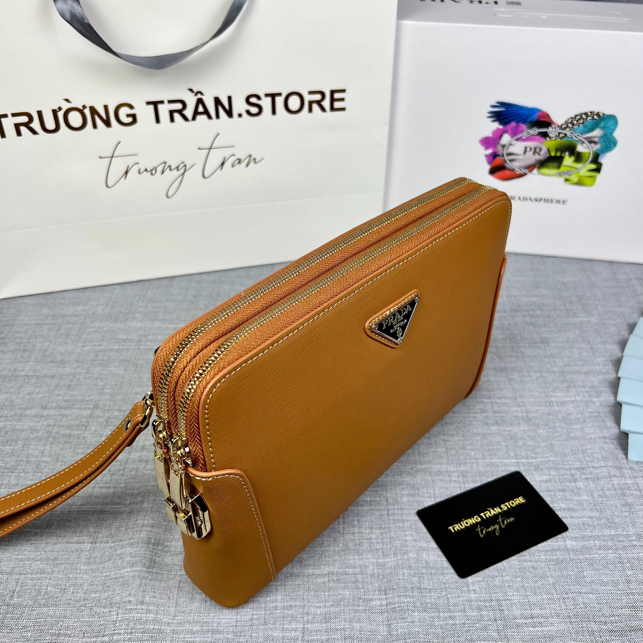 Clutch - Ví Khóa Số Prada - Nam - CLTT262