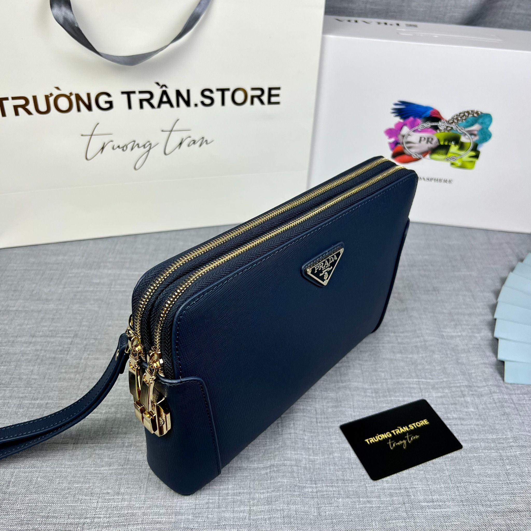 Clutch - Ví Khóa Số Prada - Nam - CLTT261