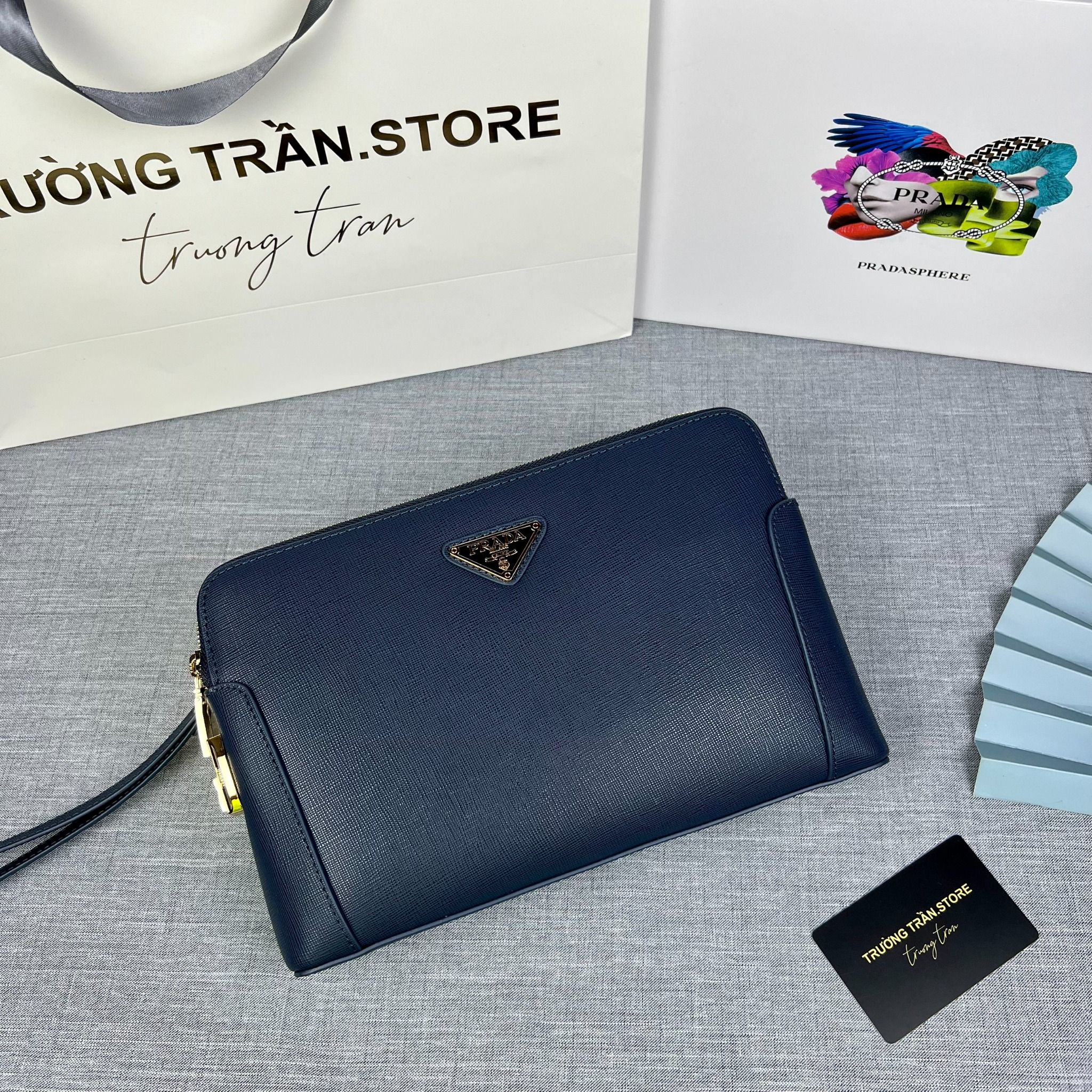 Clutch - Ví Khóa Số Prada - Nam - CLTT261