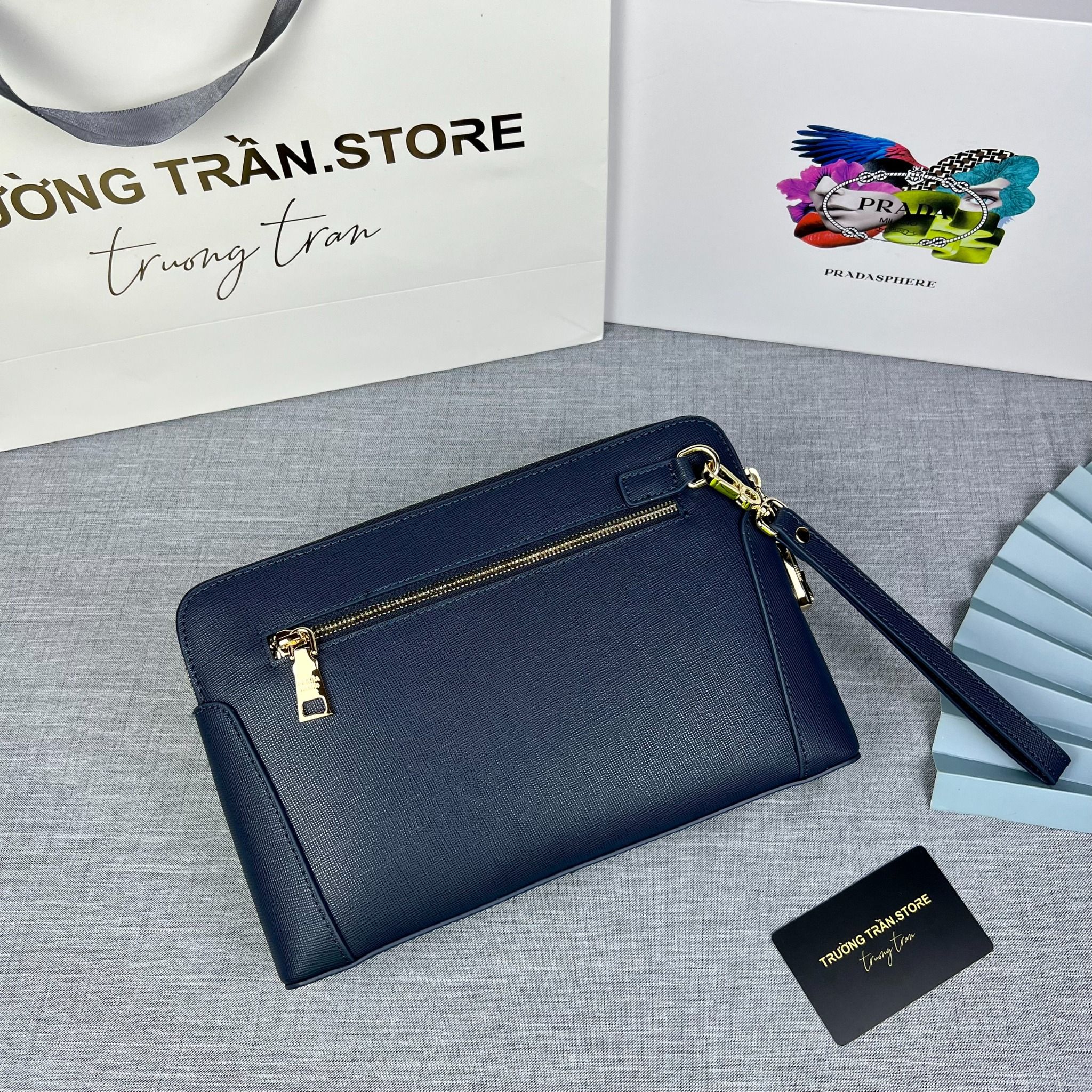 Clutch - Ví Khóa Số Prada - Nam - CLTT261