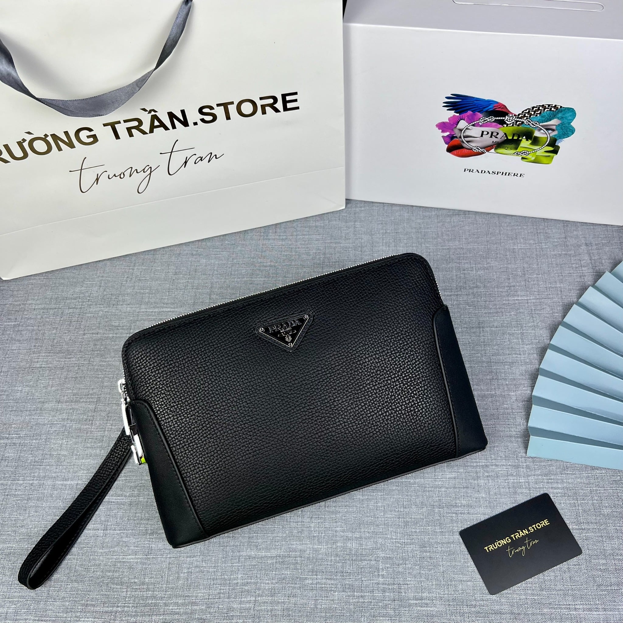 Clutch - Ví Khóa Số Prada - Nam - CLTT264
