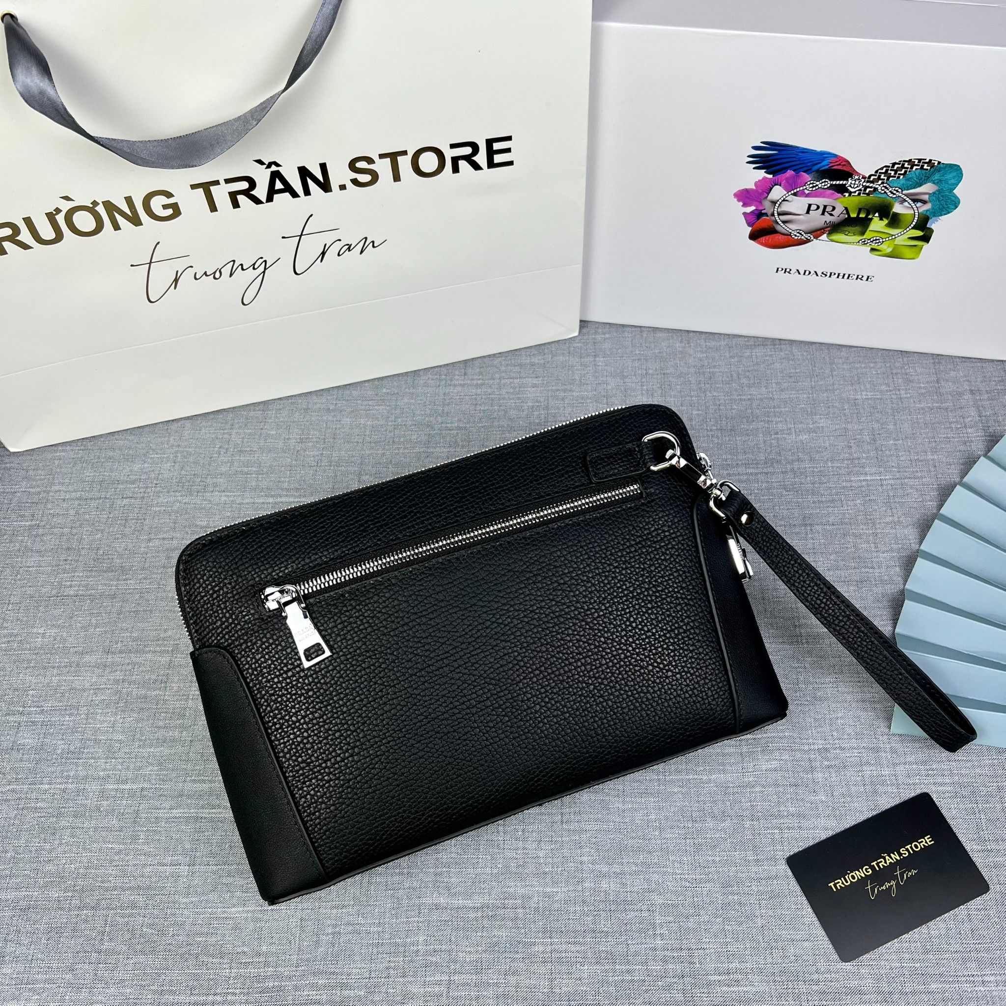 Clutch - Ví Khóa Số Prada - Nam - CLTT264