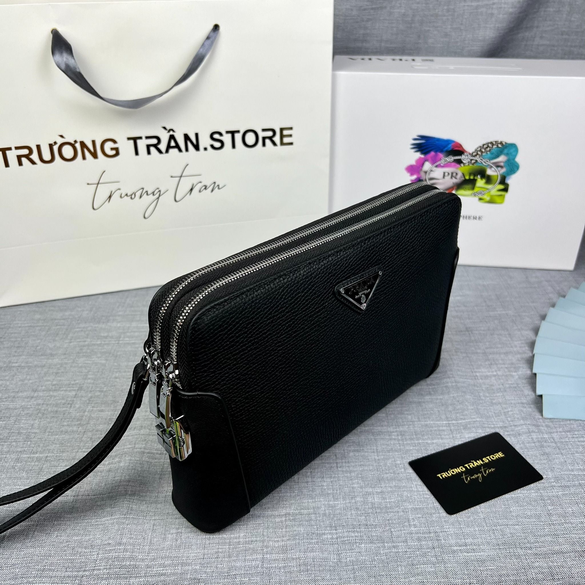 Clutch - Ví Khóa Số Prada - Nam - CLTT264